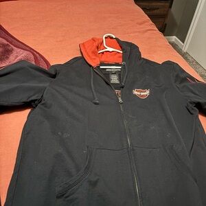 Harley-Davidson Black and Red Bomber Jacket